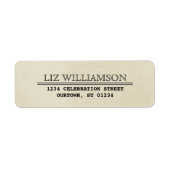  het Etiket van het Adres van de Stijl van Telegra (Voorkant)