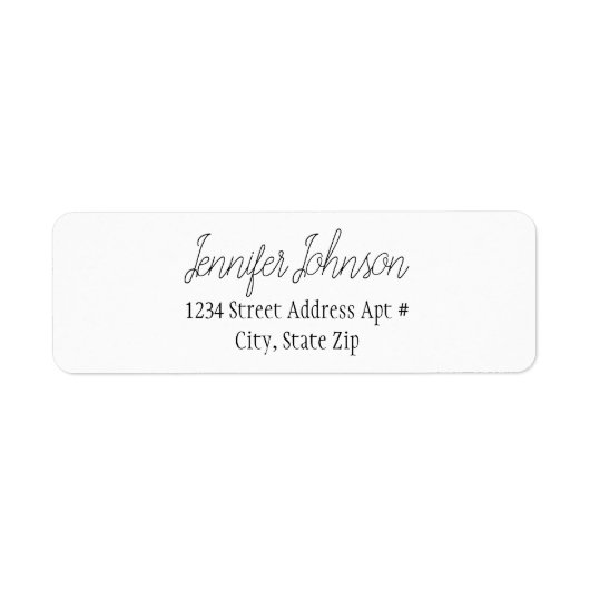 Het Etiket van het Adres van de Terugkeer van het (Voorkant)