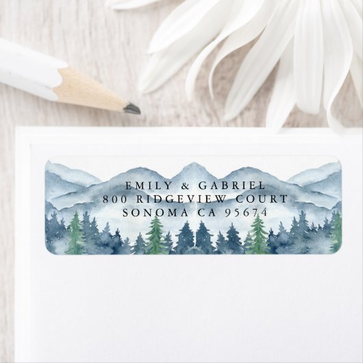 Het etiket van het het Adres van de Terugkeer van (Insitu)