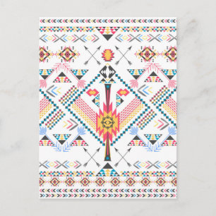 Het etnische geometrische patroon van de stammen v briefkaart