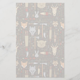 Het etnische Patroon van de Jacht Briefpapier
