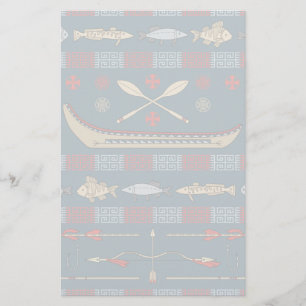 Het etnische Patroon van de Visserij Briefpapier