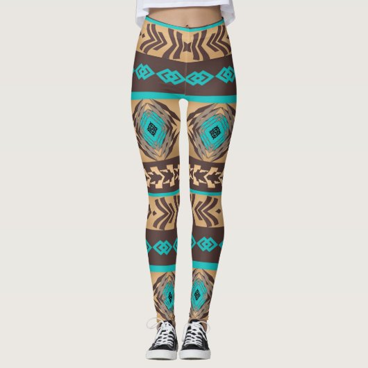 Het etnische Zuidwestelijke stammenpatroon. Leggings (Voorkant)