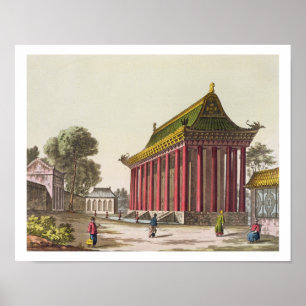 Het "Europees paleis" van Yuen-Ming-Yuan, illustra Poster