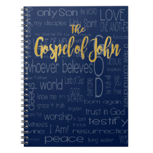 Het evangelie van John, Navy Blue Notitieboek