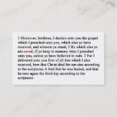 Het evangelie Visitekaartje (Achterkant)