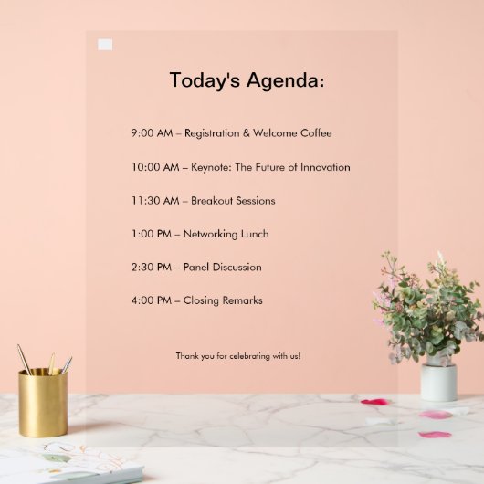 Het evenementenbord dat opvalt! acryl bord (Huwelijk)