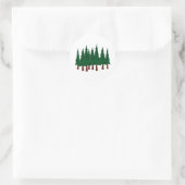 Het Evergreen Forest Ronde Sticker (Tas)