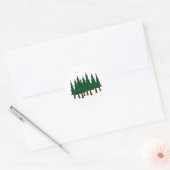 Het Evergreen Forest Ronde Sticker (Envelop)