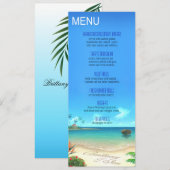 Het Exotische Menu van de Beach Wedding vraagt naa (Voorkant / Achterkant)