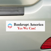Het failliet van Amerika... Bumpersticker (Op auto)