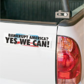 Het failliet van Amerika! JA, DAT KUNNEN WE! Bumpersticker (Op Truck)