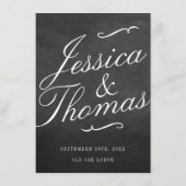 Het Fancy Chalkboard Wedding Collectie Menu Kaarte (Achterkant)