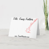 Het fancy Wenskaart van Veren Kaart (Achterkant)