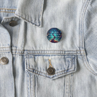 Het fantastische bos - denkbeeldige reizen ronde button 3,2 cm