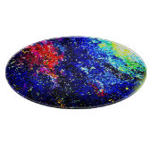 Het fascineren Kleuren van het Universum. Bestel n Snijplank (Hoek)