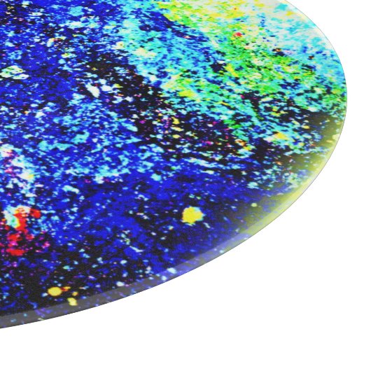 Het fascineren Kleuren van het Universum. Bestel n Snijplank (Hoek)