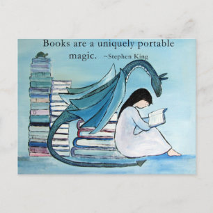 Het favoriete boek van de draak briefkaart