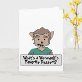 Het favoriete dessert van een weerwolf is Moon Pie Kaart (Gele Bloem)