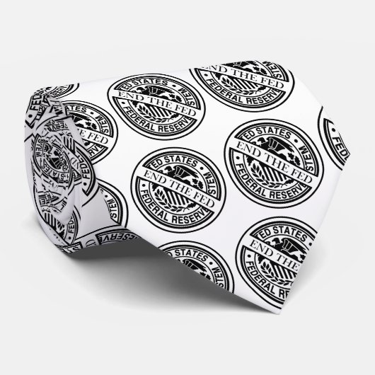 Het Fed Federal Reserve System beëindigen Stropdas (Opgerold)