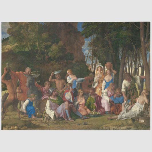 Het feest der goden (door Giovanni Bellini) Tissuepapier (Voorkant)