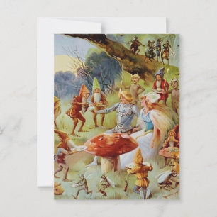 “Het Feest” Sprookjeskunst door E S Hardy Briefkaart