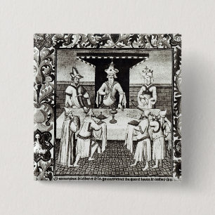 Het feest van de Grote Khan Vierkante Button 5,1 Cm