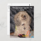 Het feest was gewoon niet hetzelfde. briefkaart (Voorkant / Achterkant)