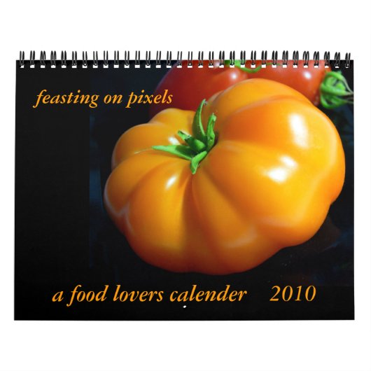 het feesten op pixel, een voedselliefhebbers kalen kalender (Hoes)