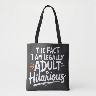 Het feit dat ik een volwassene ben, is hilarisch: draagtas