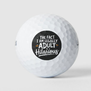 Het feit dat ik een volwassene ben, is hilarisch: golfballen