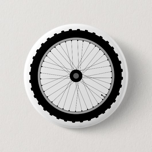 Het fietspad. ronde button 5,7 cm (Voorkant)