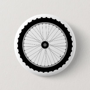 Het fietspad. ronde button 5,7 cm