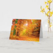 Het Fijne Landschap van de Natuur van de Herfst Kaart (Gele Bloem)