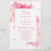 Het fijne Waterverf Floral Wedding Programme (Voorkant)