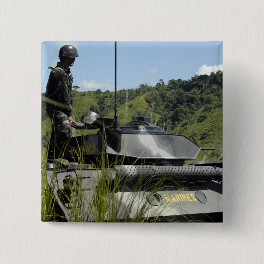 Het Filipijnse marinespect landingsteam Vierkante Button 5,1 Cm (Voorkant)