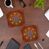 Het Floral Red van Squire Manipur Mandala Notitieboek