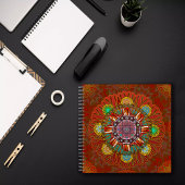 Het Floral Red van Squire Manipur Mandala Notitieboek