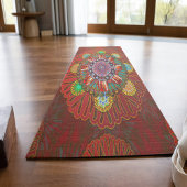 Het Floral Red van Squire Manipur Mandala Yogamat
