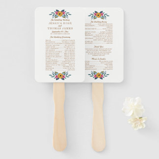 Het Floral Wreath White Wedding Collectie Handwaaier