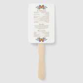 Het Floral Wreath White Wedding Collectie Handwaaier (Achterkant)