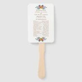 Het Floral Wreath White Wedding Collectie Handwaaier (Voorkant)