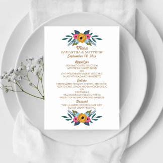 Het Floral Wreath White Wedding Collectie Menu