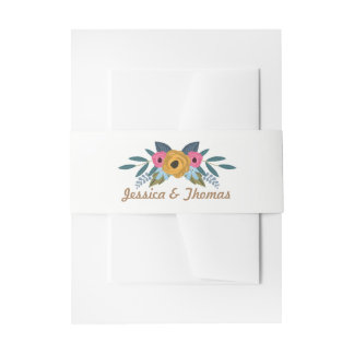 Het Floral Wreath White Wedding Collectie Uitnodigingen Wikkel