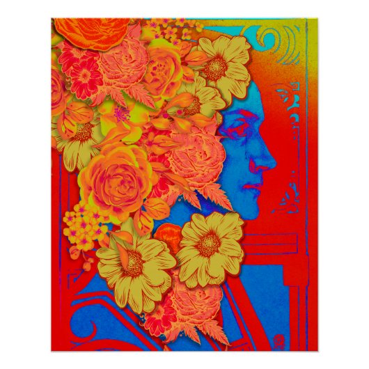 Het Flower Lady Poster Perfect Poster (Voorkant)