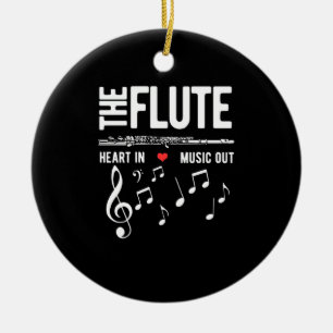 Het Fluit Hart In Muziek Uit Keramisch Ornament