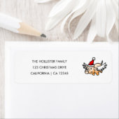 Het Flying Christmas Pig retour adres label (Insitu)