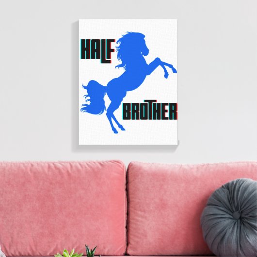 Het fokken van halve broederpaarden canvas afdruk (Insitu (Woonkamer))