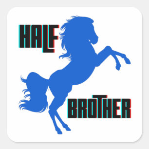 Het fokken van halve broederpaarden vierkante sticker