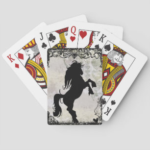 Het fokken van Silhouette Horse-speelkaarten Speelkaarten